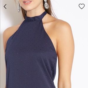 NEW Mango Navy Halter Dress